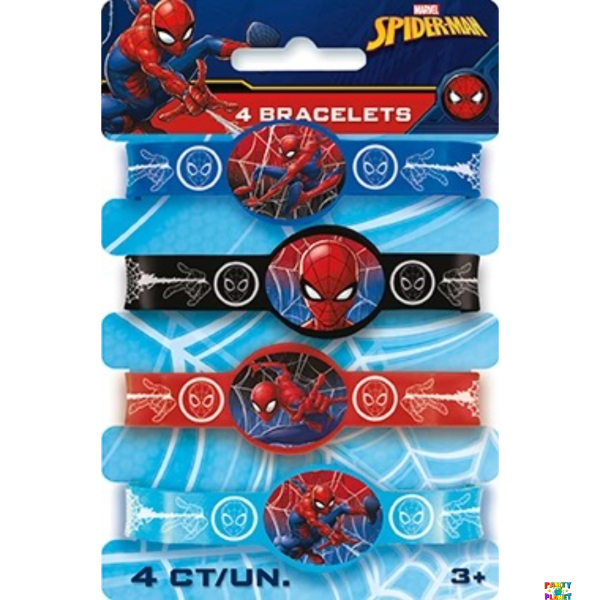 SpiderMan Stretchy Bracelets 4ct.
