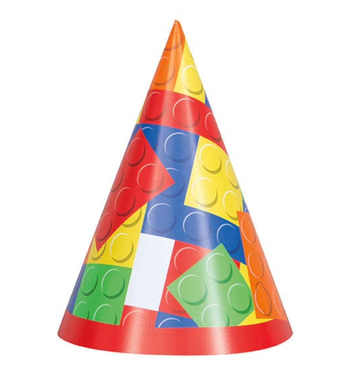 Building Blocks Birthday Party Hats 8ct.