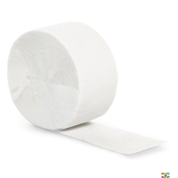 White 81ft Crepe Streamer