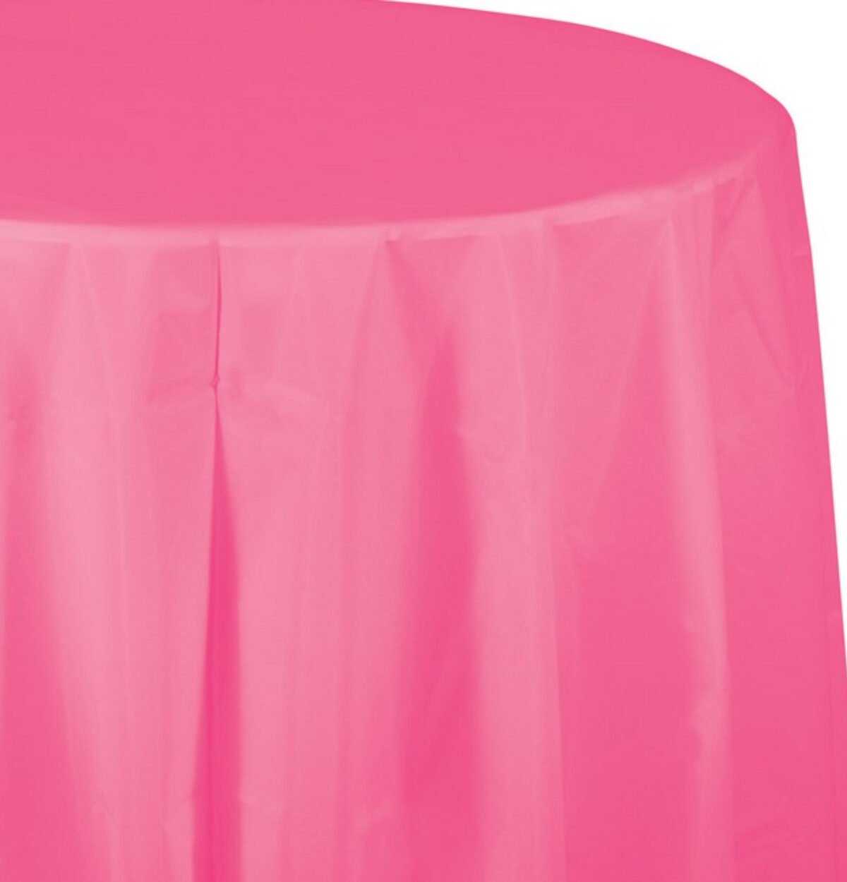 Candy Pink Plastic Octy-Round Tablecover 82"