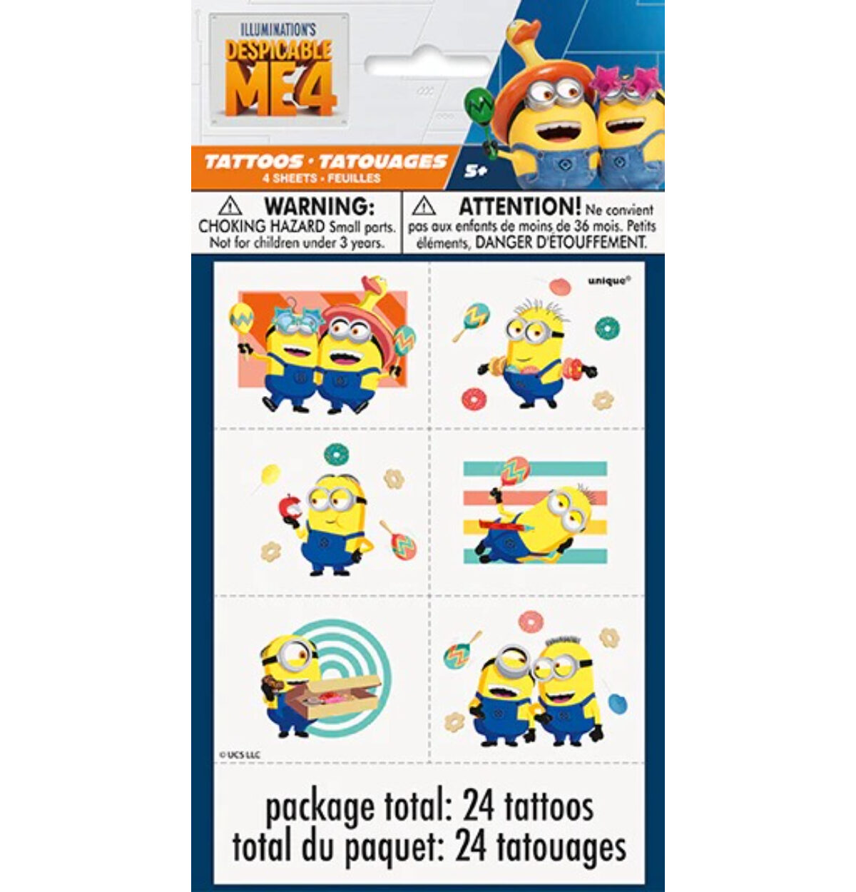 Despicable Me Tattoos 24ct.