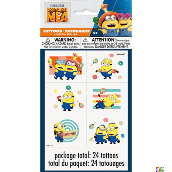 Despicable Me Tattoos 24ct.