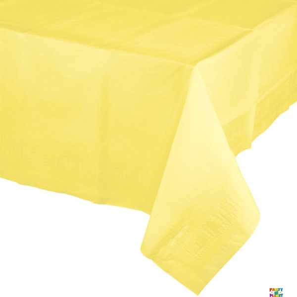 Mimosa Yellow Tissue-Poly Table Cover 54"x108"