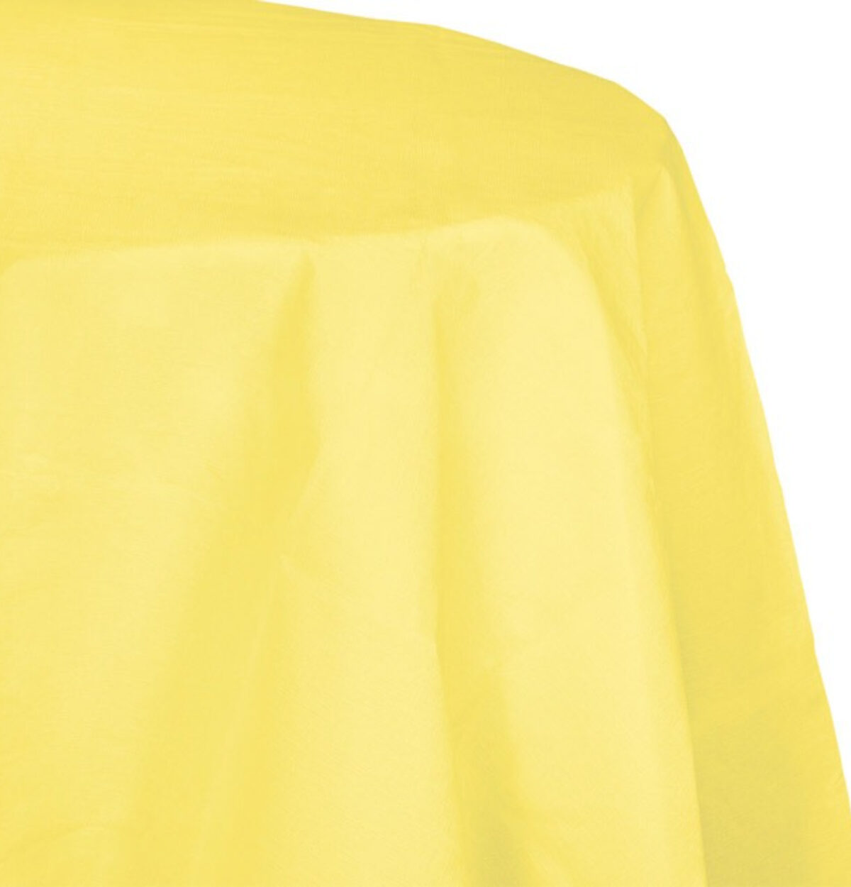 Mimosa Yellow Plastic Octy-Round Table cover 82"