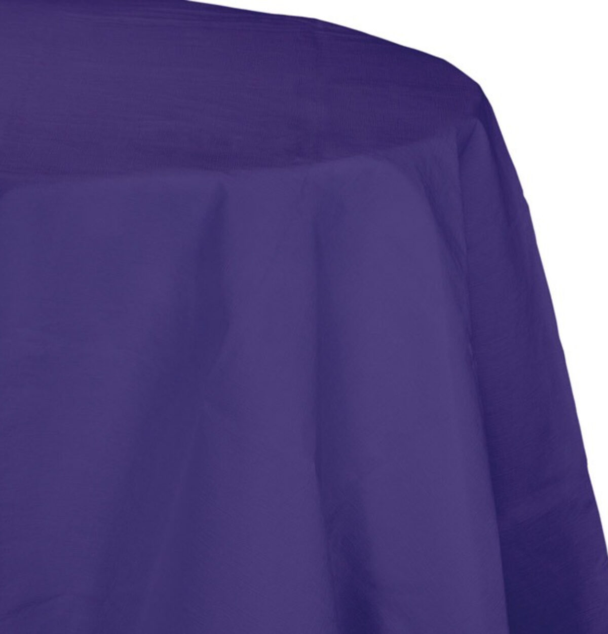 Purple Plastic Octy-Round Tablecover 82"