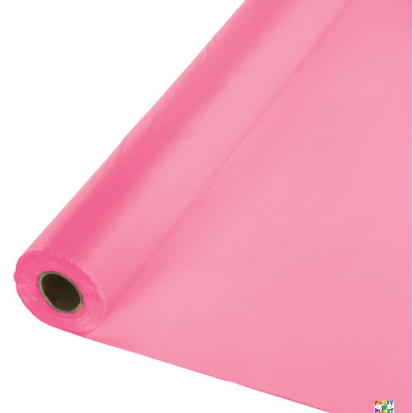 BANQUET ROLL PLASTIC 1CT 100FT CANDY PINK