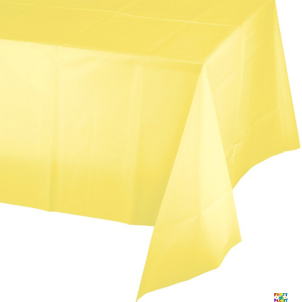 Mimosa Yellow Plastic Table Cover 54"x108"