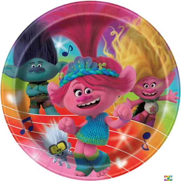 Trolls Round 7" Dessert Plates 8ct.