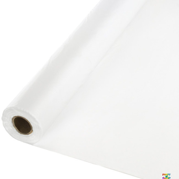 White Plastic Table cover Roll - Disposable Banquet Roll 40" X 100'