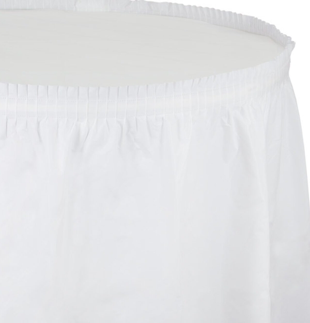 White Plastic Table Skirt 29in x 14ft