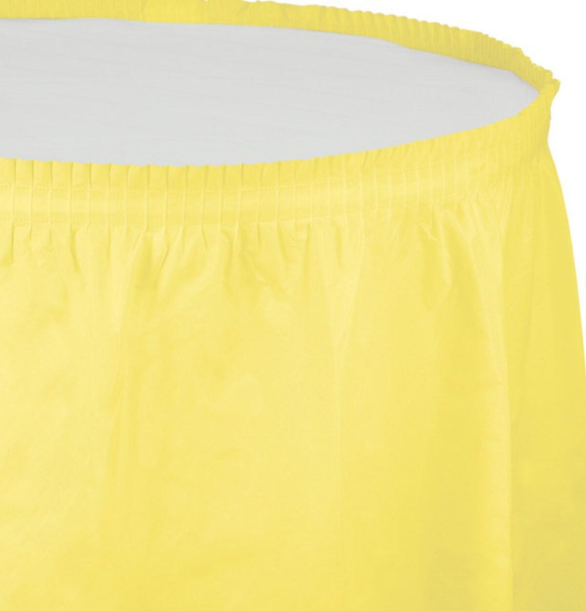 Mimosa Yellow Plastic Table Skirt 29in x 14ft