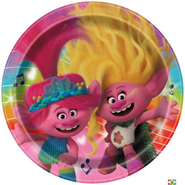 Trolls Round 9" Dinner Plates 8ct.