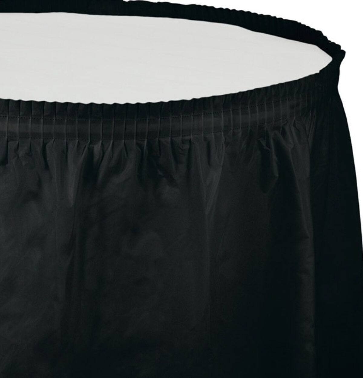 Black Velvet Plastic Table Skirt 29in x 14ft