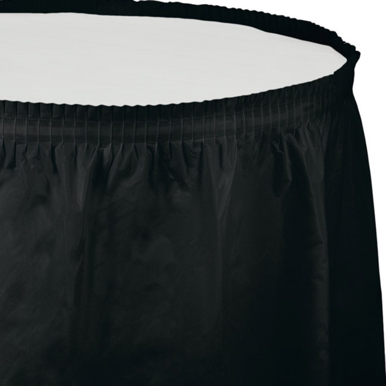 imgi_35_10438.jpg Black Velvet Plastic Table Skirt 29in x 14ft - Image 1