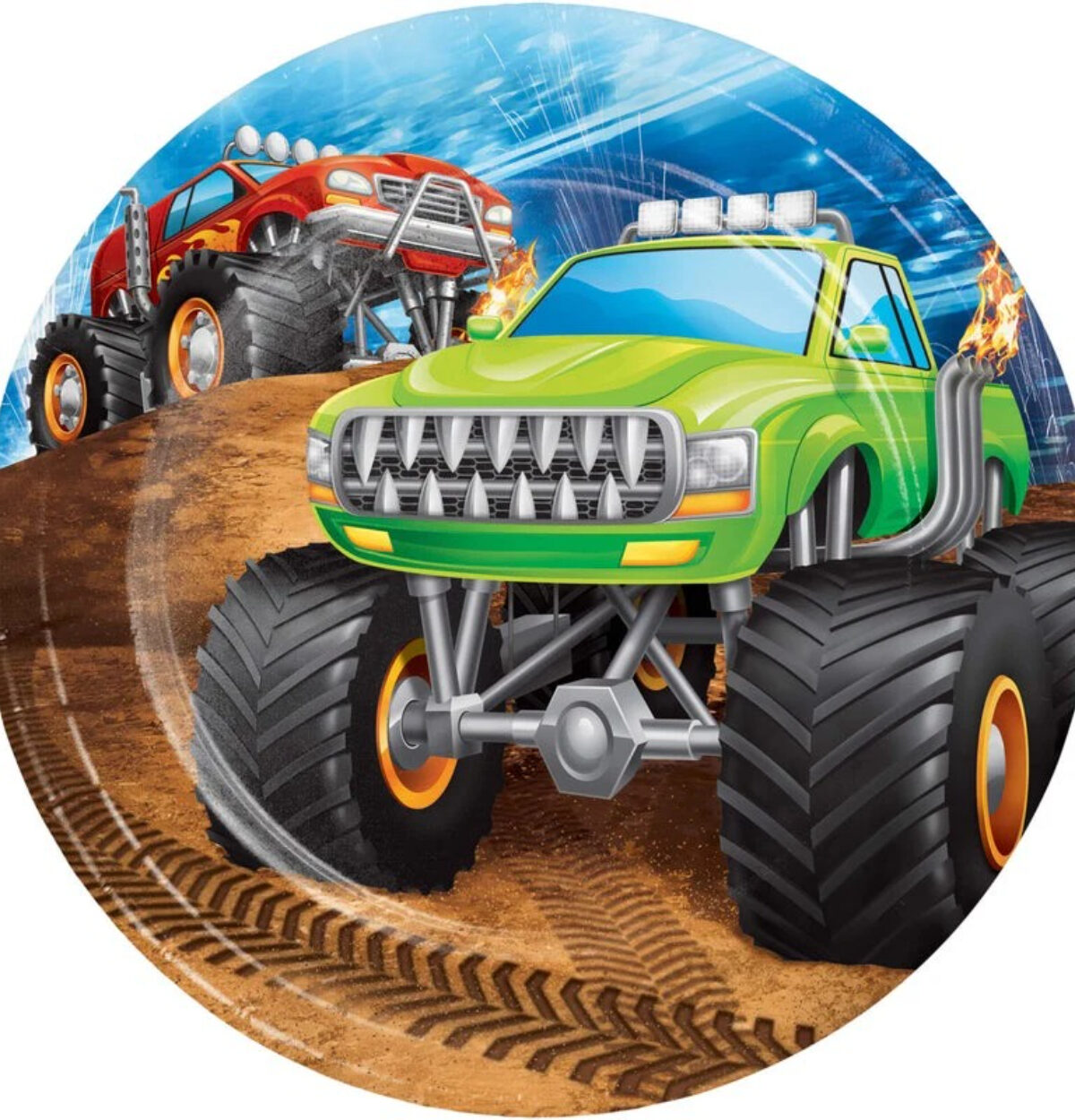 Monster Truck Rally 7" Plates 8ct.