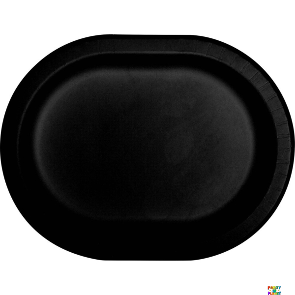 Black Velvet Paper Oval Platter 8ct. Extra Strong