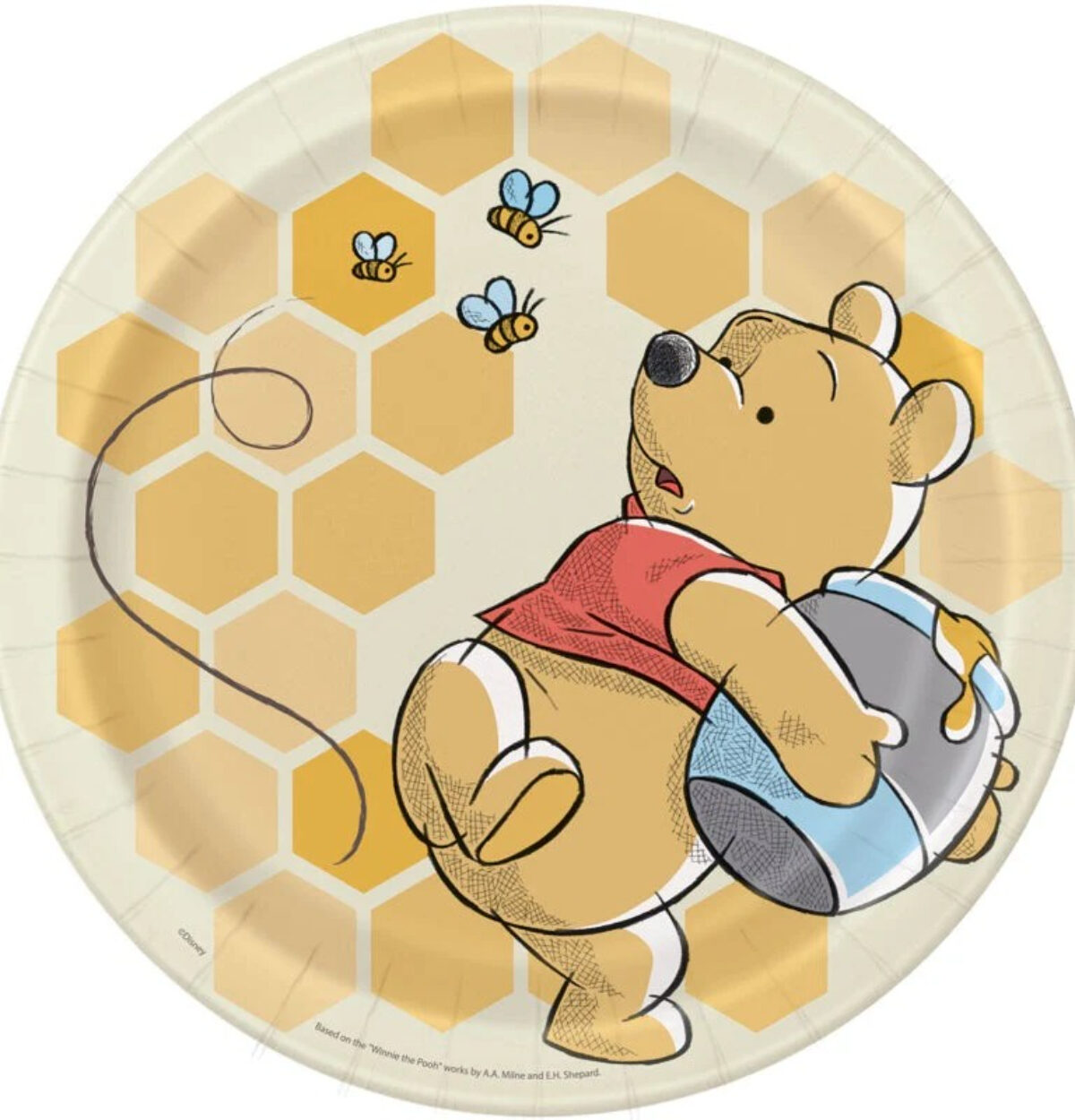 Disney Winnie the Pooh Round 9" Dinner Plates 8ct.