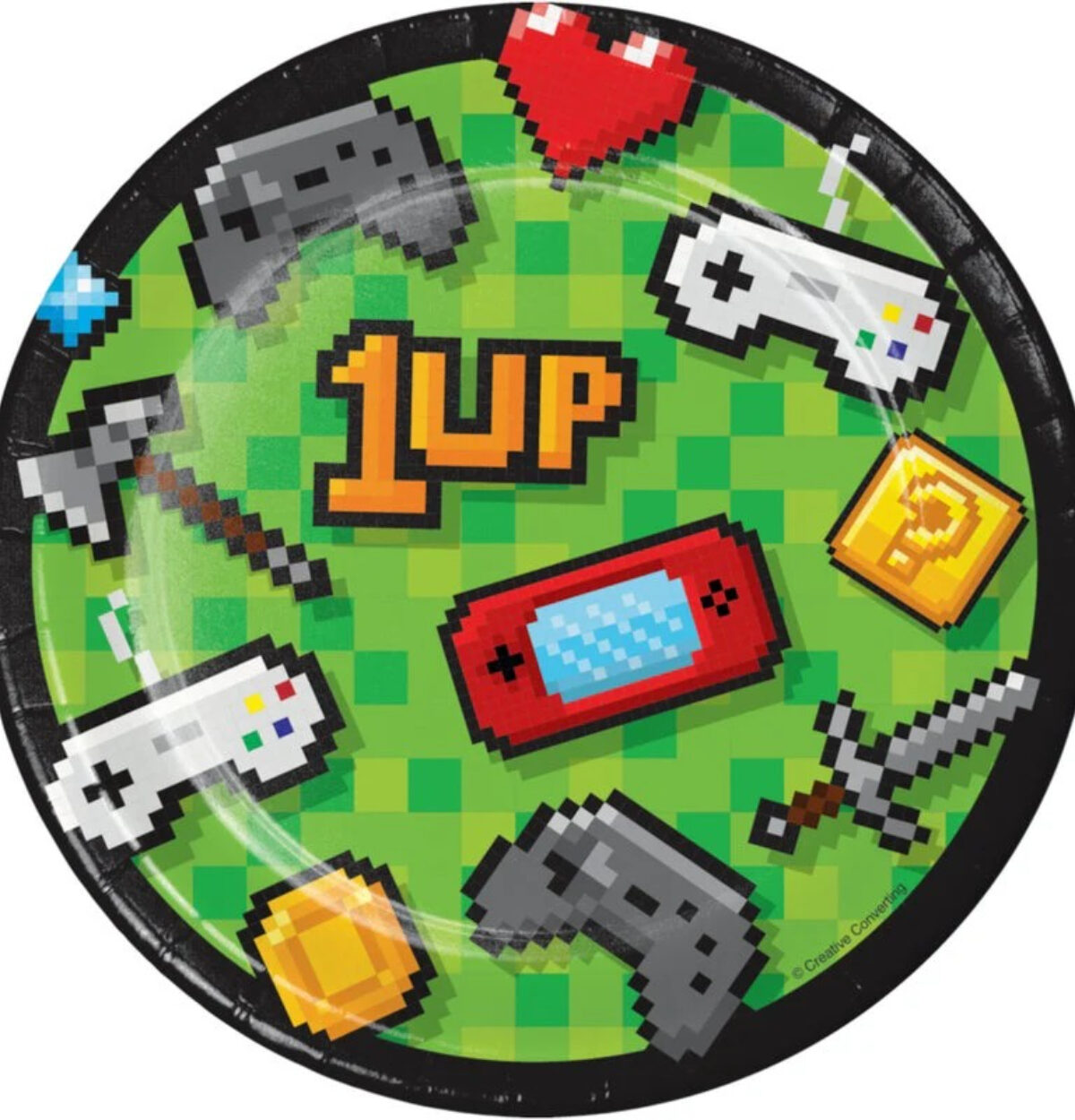 7" PLATES 8CT GAMING PARTY