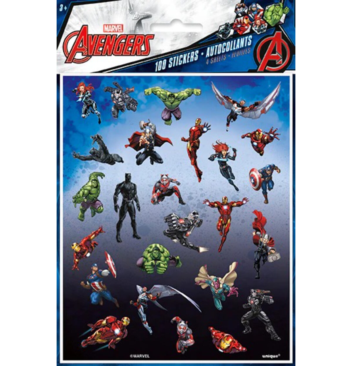 Avengers Sticker Sheets 4ct.