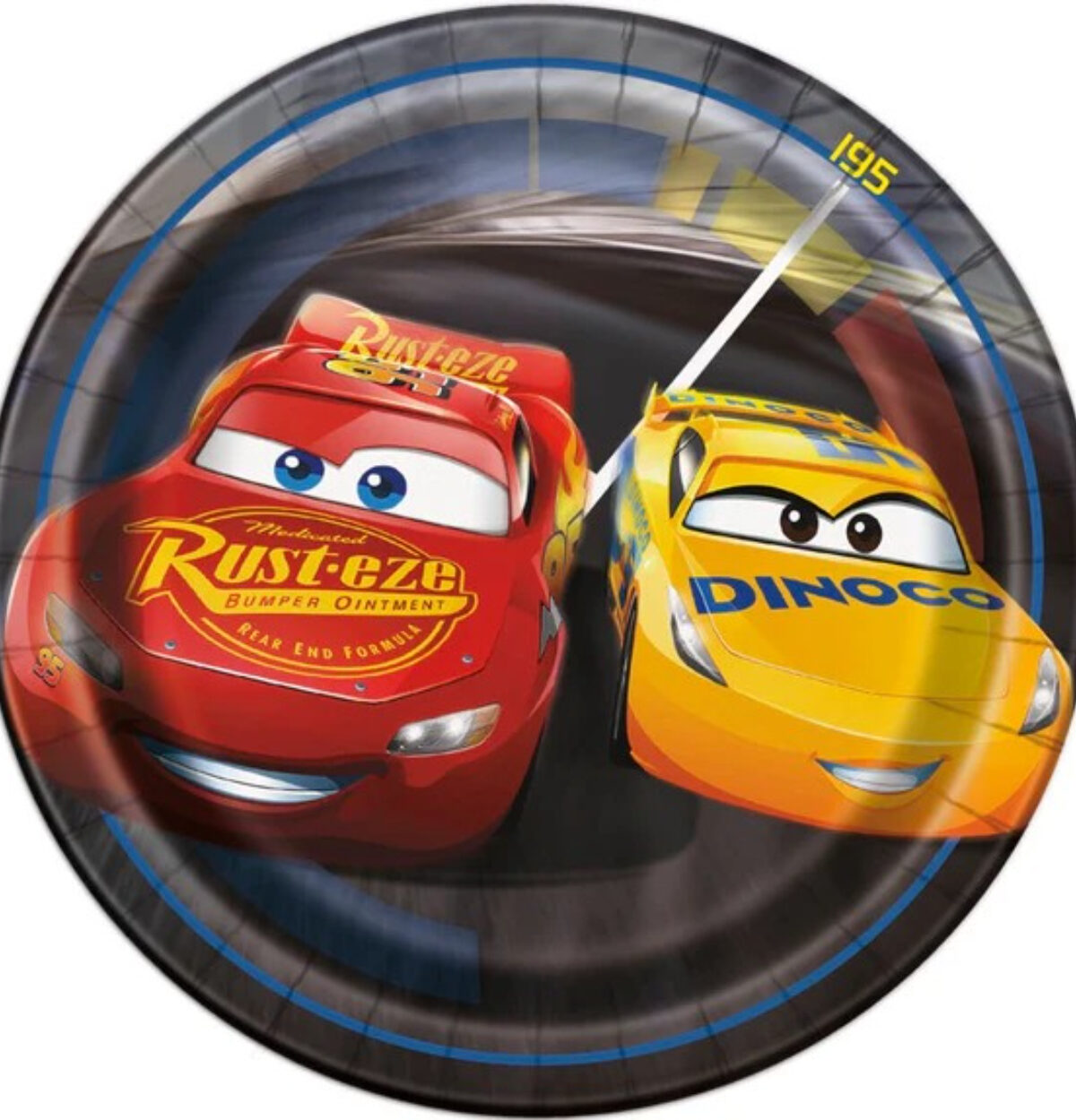 Disney Cars 3 Movie Round 7" Dessert Plates 8ct.