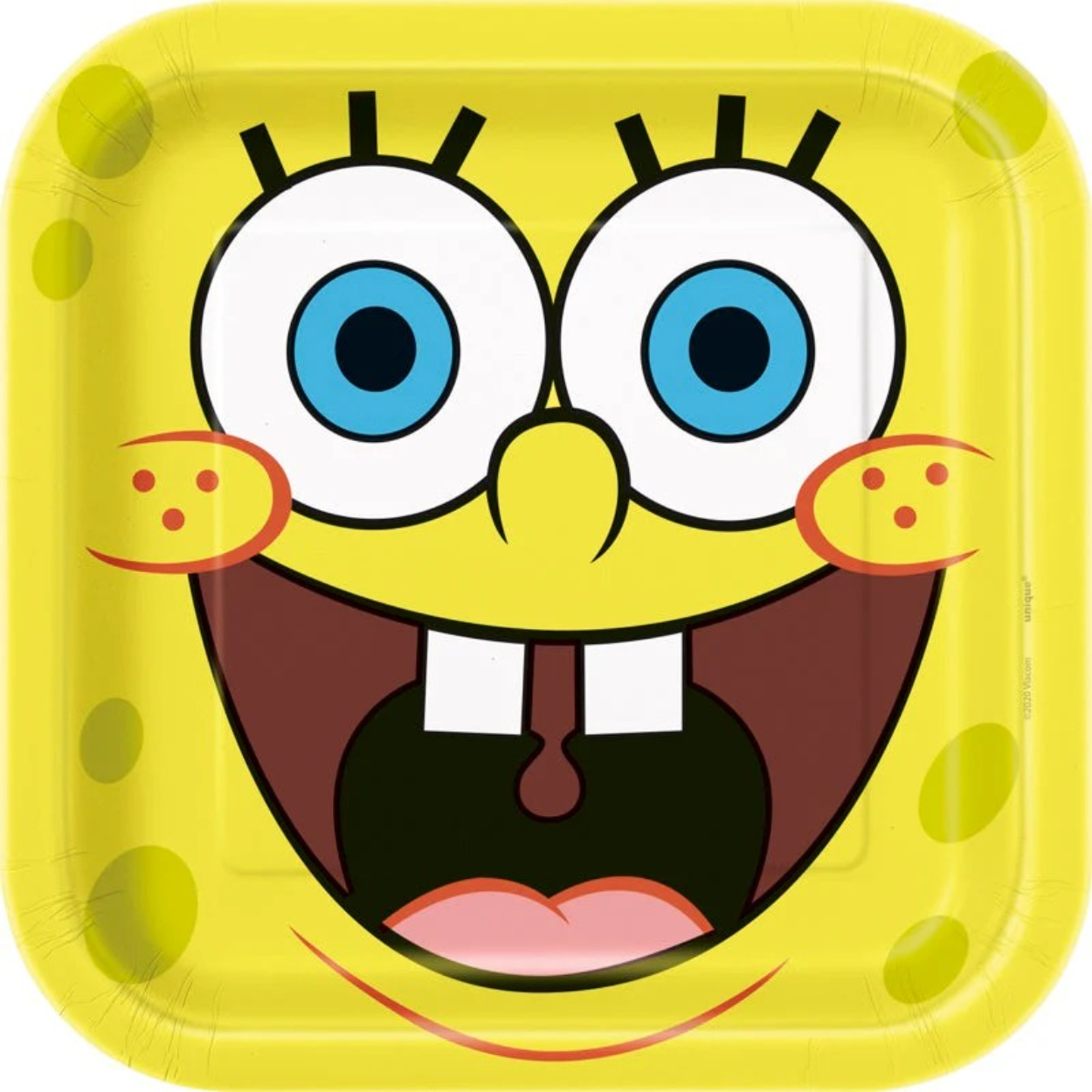 imgi_38_77685_edd4b15a-50f1-482b-821d-2305070be224.jpg SpongeBob SquarePants Square 9" Dinner Plates 8ct. - Image 1