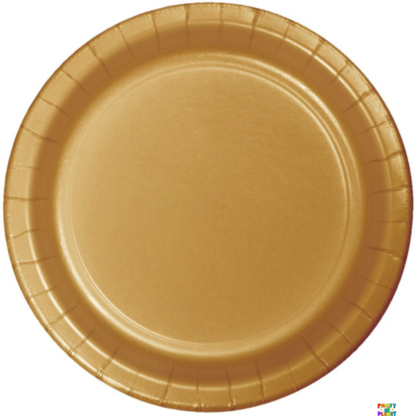 Glittering Gold 7" Paper Plates 24ct.