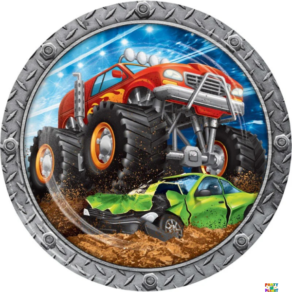 MONSTER TRUCK RALLY 9IN PLATES 8CT.
