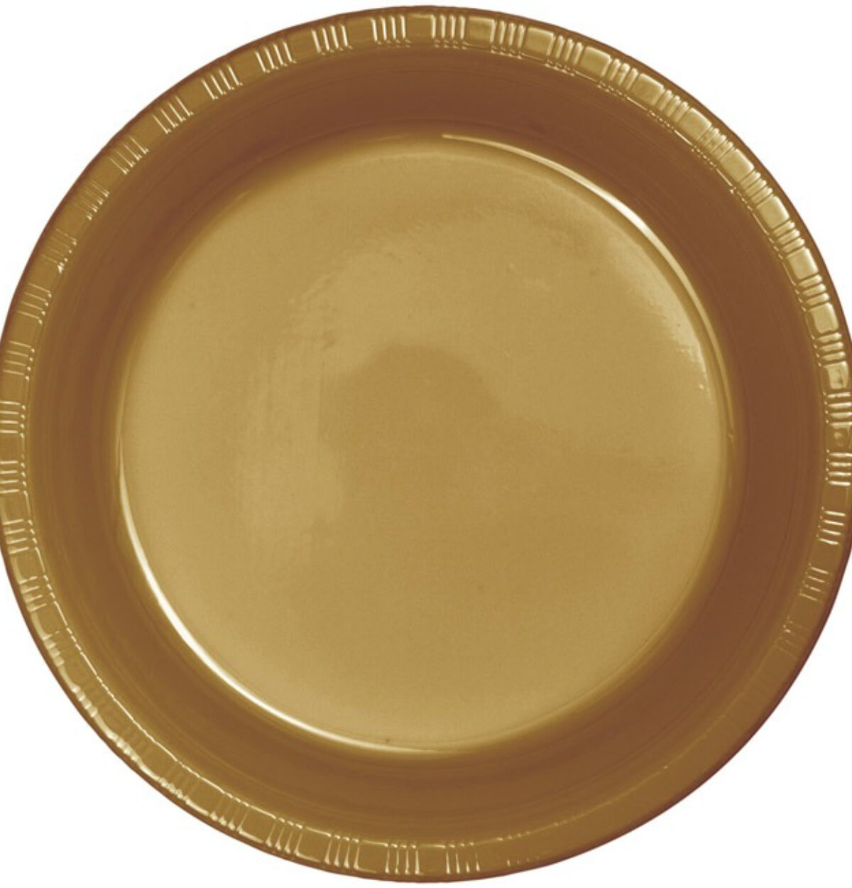 GLITTERING GOLD 10.25" PLASTIC PLATES 20CT.