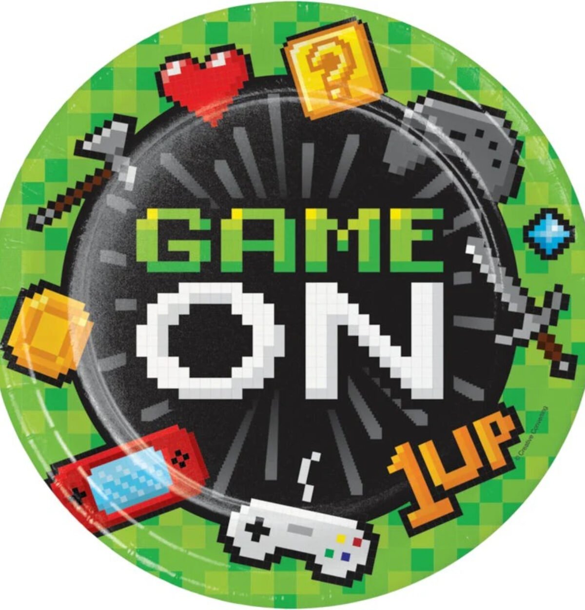 9" PLATES 8CT GAMING PARTY 8ct.