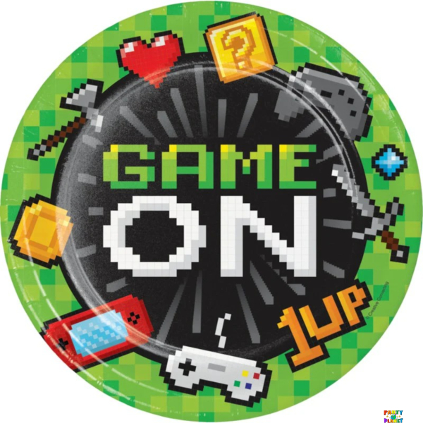9" PLATES 8CT GAMING PARTY 8ct.