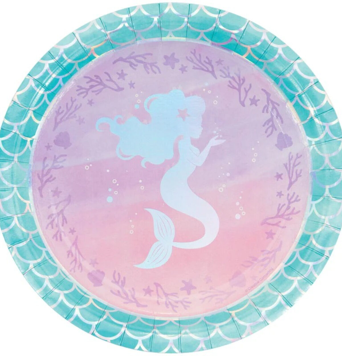 Mermaid Swimming 9" Plates 8ct.
