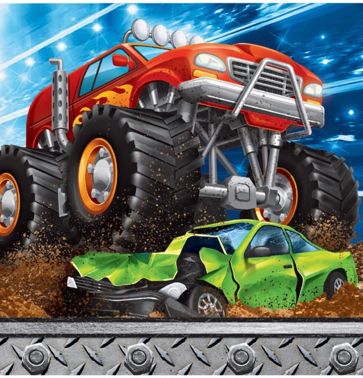 Monster Truck Rally Beverage Napkins 16ct
