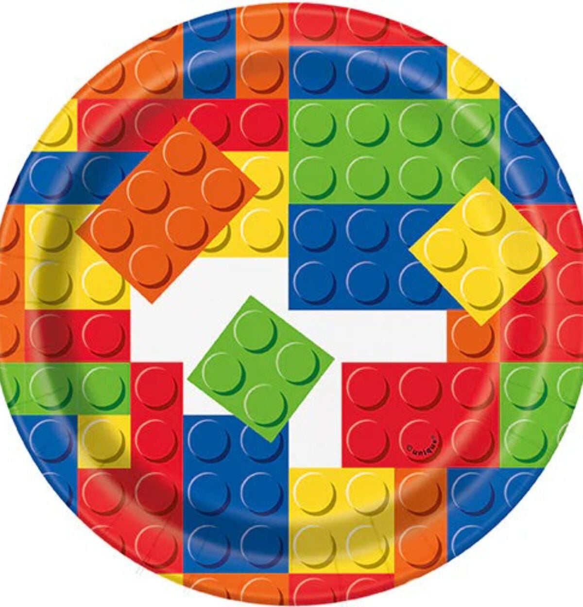 8 BUILDING BLOCKS BDAY 7" PLATES