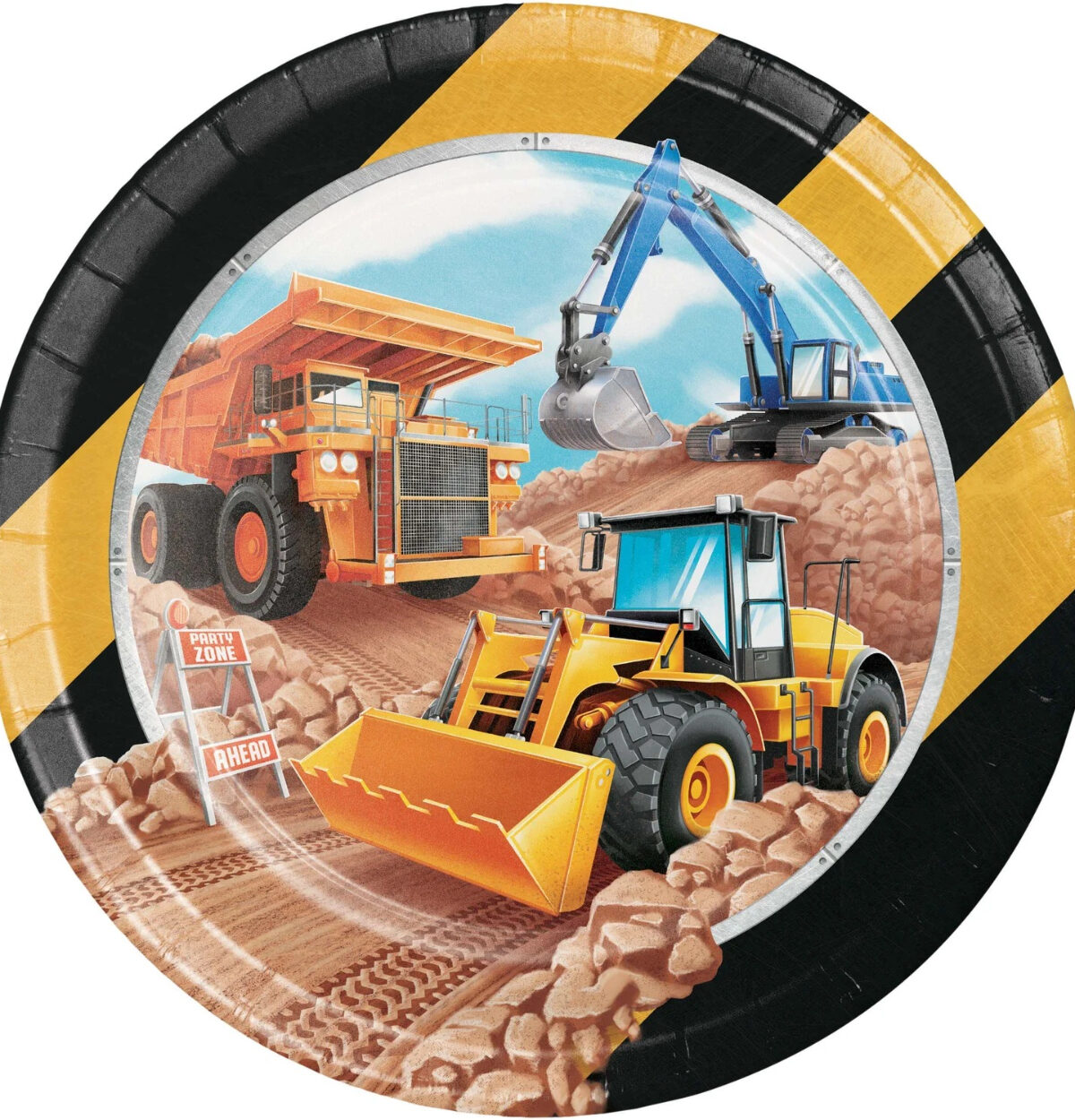 Big Dig Construction 9" Plates 8ct.