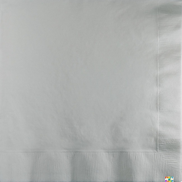 Shimmering Silver 3ply Lunch Napkins 50ct.