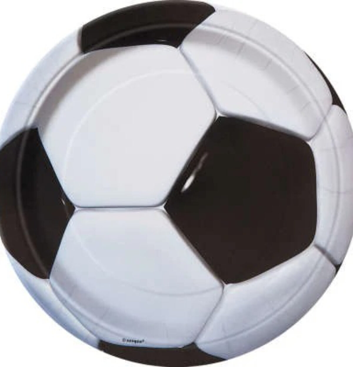 3D Soccer Round 7" Dessert Plates 8ct.