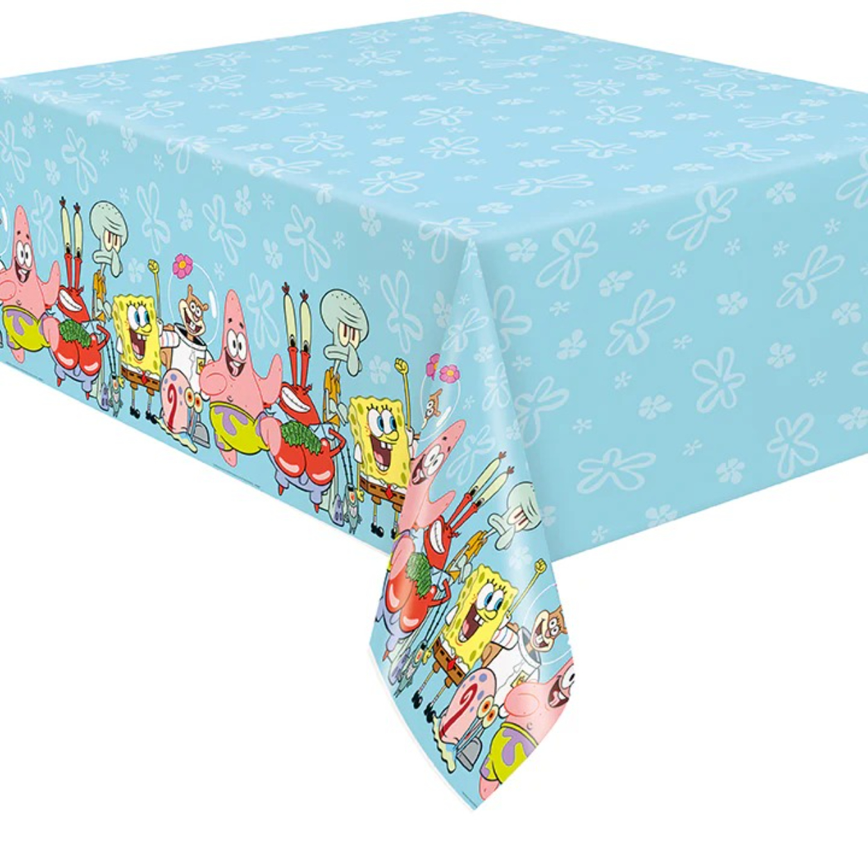 imgi_51_77683_corner.jpg SpongeBob SquarePants Rectangular Plastic Table Cover 54"x84" - Image 1