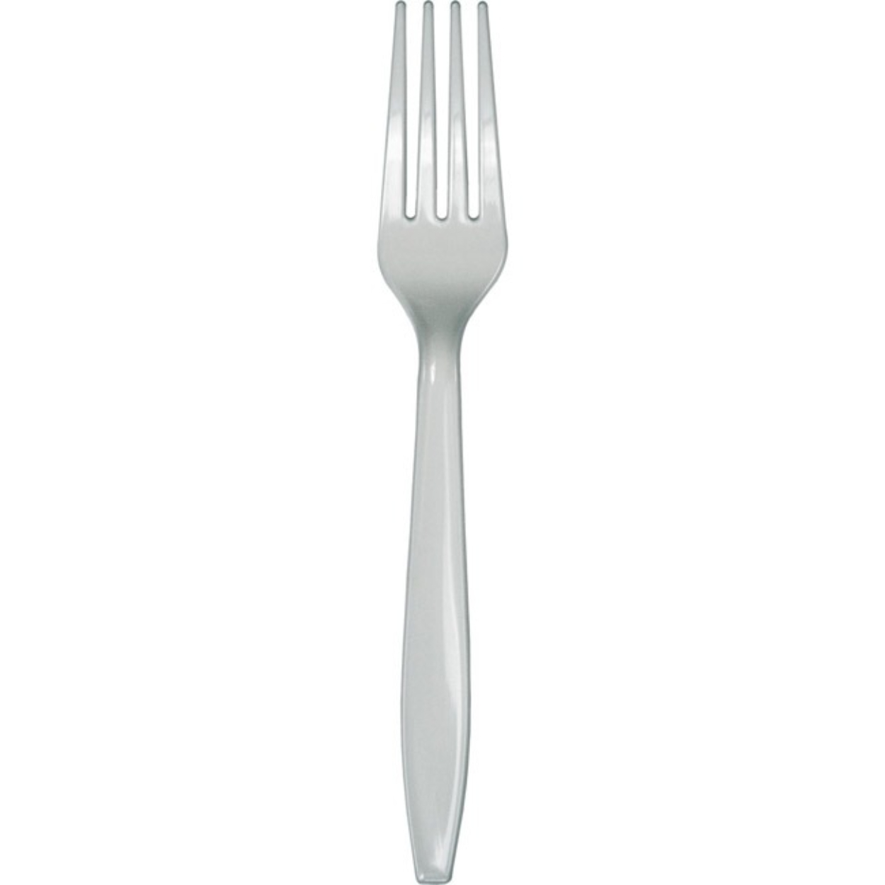 imgi_54_7490.jpg Shimmering Silver Plastic Forks 24ct. - Image 1