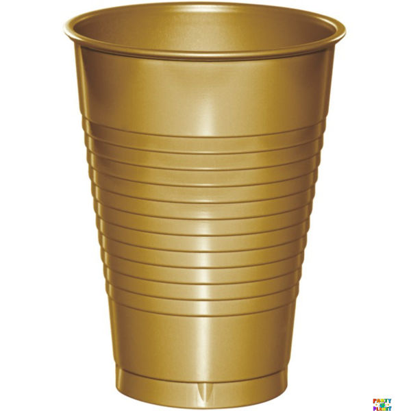 Glittering Gold 16oz Plastic Cups 20ct.