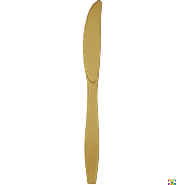 Glittering Gold Plastic Knives 24ct.
