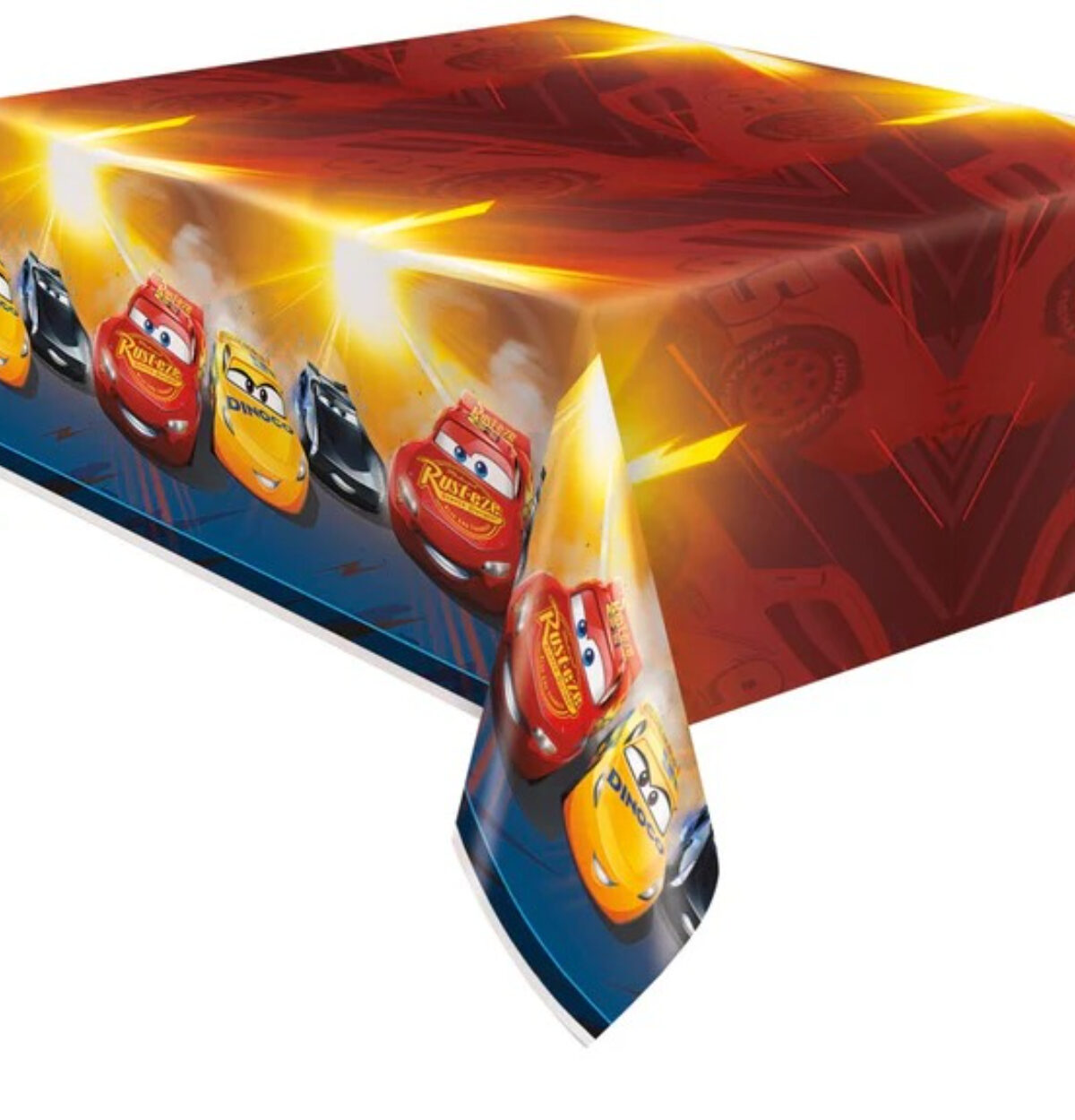 Disney Cars 3 Movie Rectangular Plastic Table Cover 54"x84"