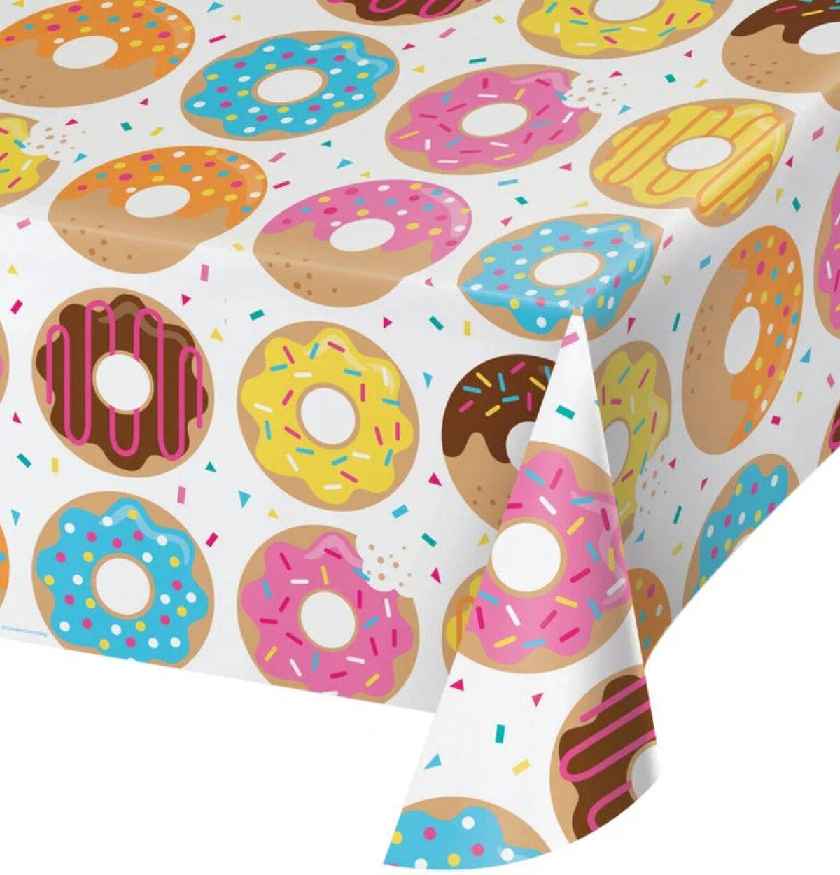1CT DONUT TIME TABLE COVER PLASTIC AOP 54X102