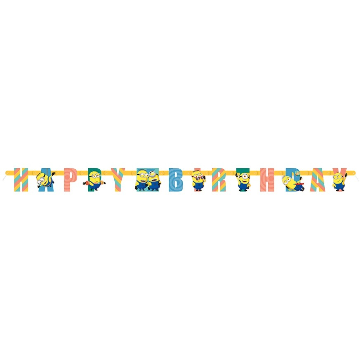 imgi_68_21763.jpg Despicable Me "Happy Birthday" Jointed Banner 6.5 ft. - Image 1