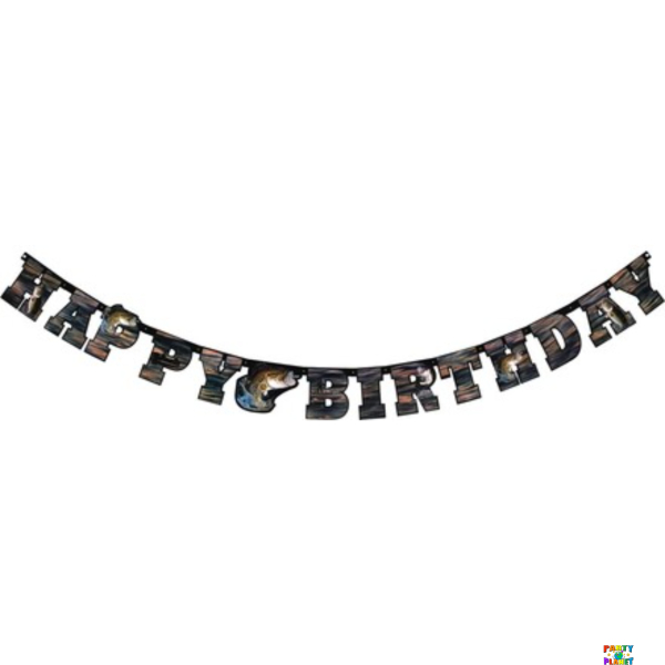 Gone Fishin' Happy Birthday Banner 7ft