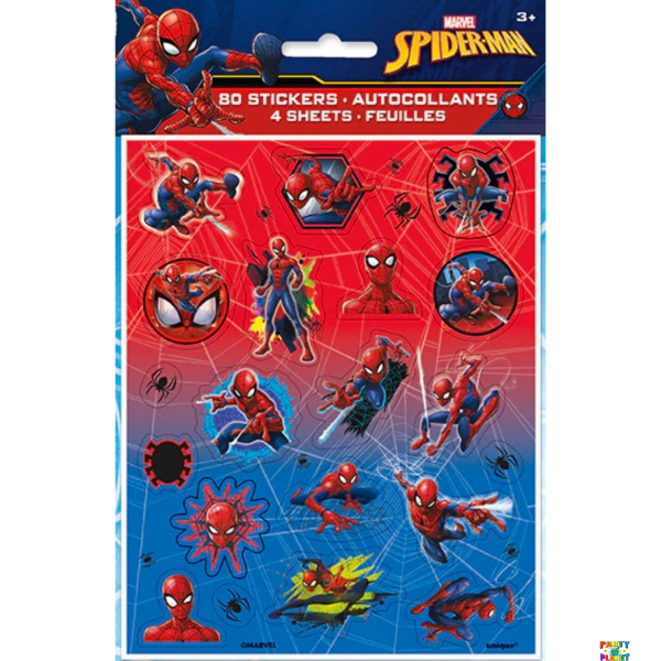 SpiderMan Sticker Sheets 4ct.
