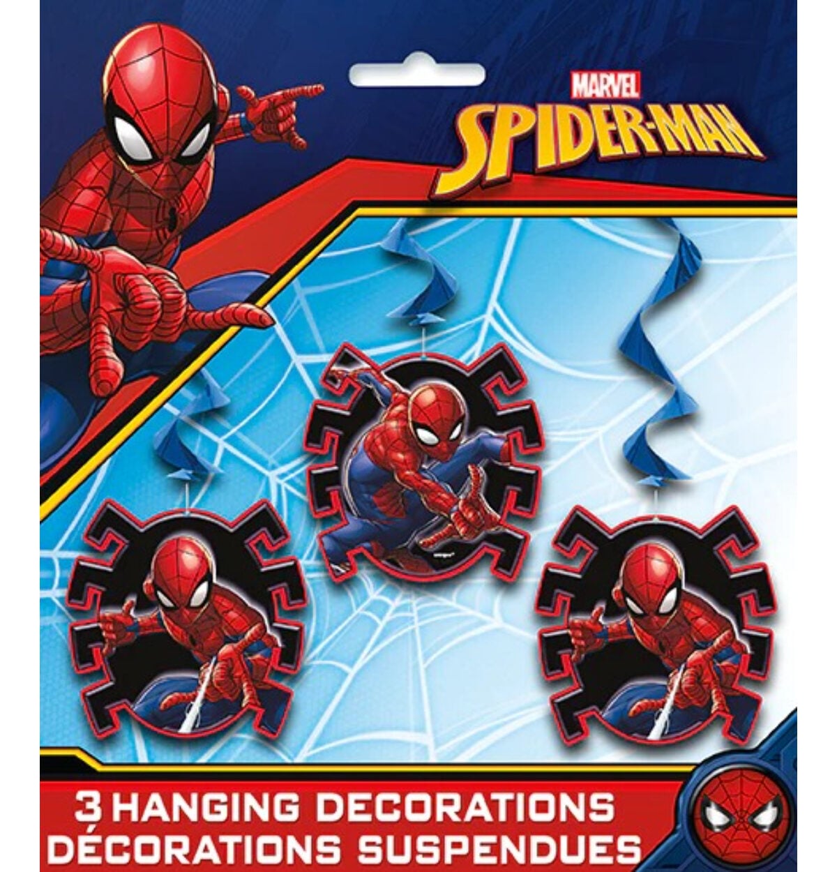 SpiderMan Hanging Swirl Decorations 26" 3ct.