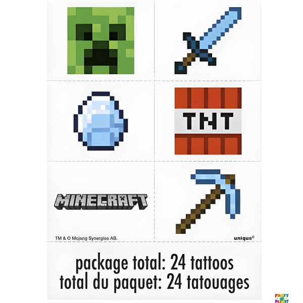24CT MINECRAFT TATTOOS