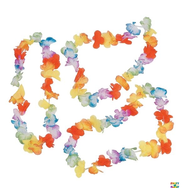 36" Silk Double Petal Flower Lei