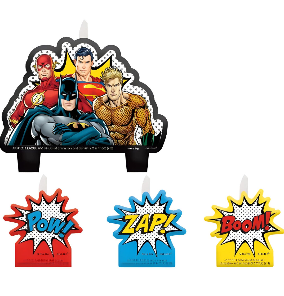 Justice League Birthday Candle Set 4ct