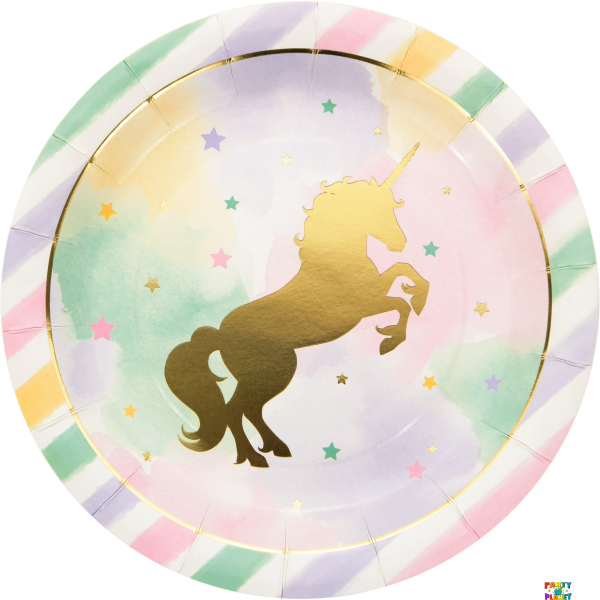 Unicorn Sparkle 9in Plates 8ct.